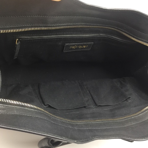 YSL Yves Saint Lauren Cabas Chyc Y Leather Handbag Tote Bag - Picture 8 of 16